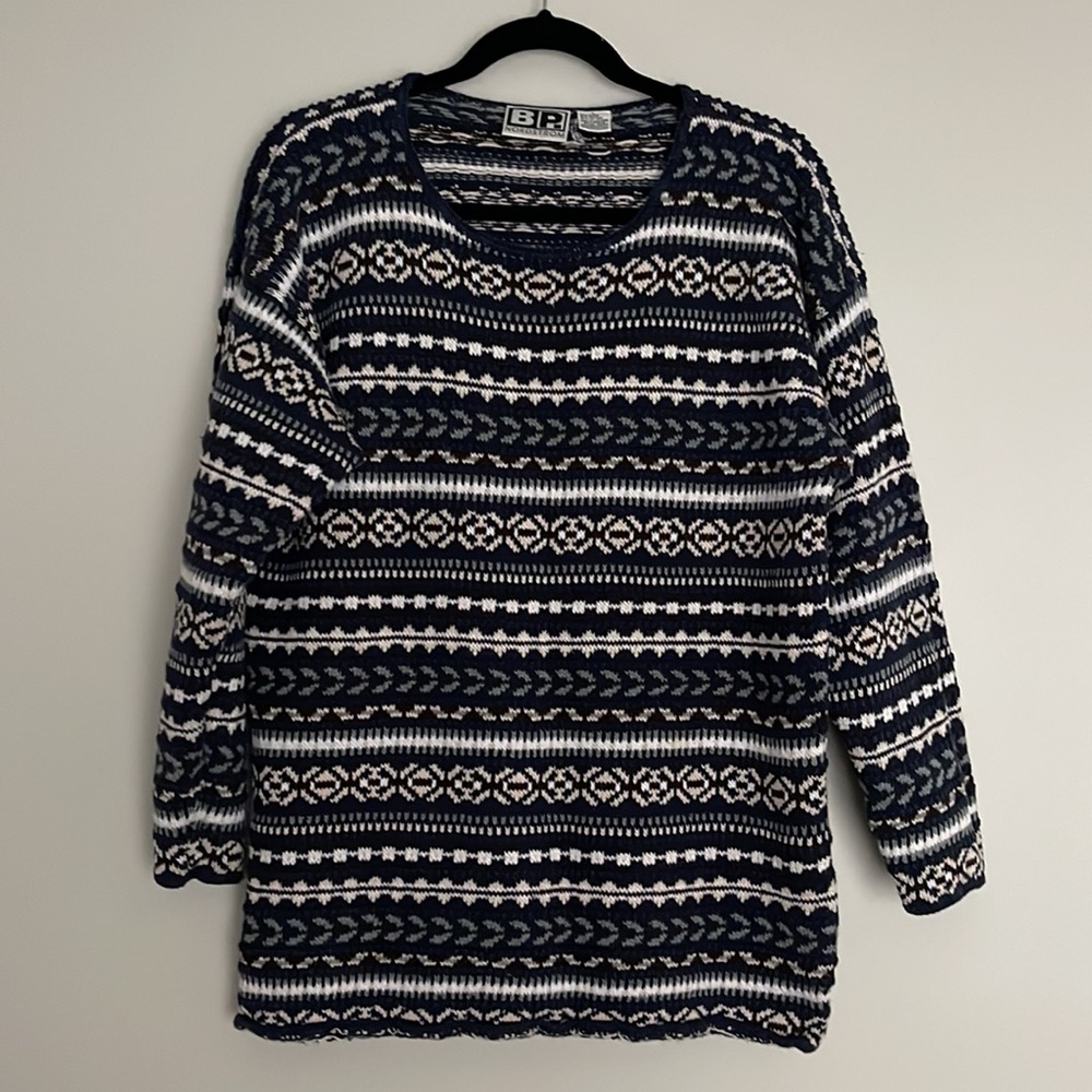 Vintage BP Nordstrom Womens Ski Sweater Size L**